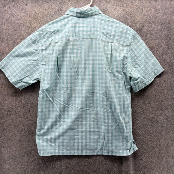 Patagonia Shirt Mens Medium Green Plaid Short Sleeve Vented Fishing Outdoor - Picture 2 of 10